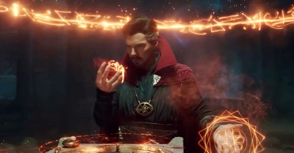 doctor strange casts spell for spiderman 