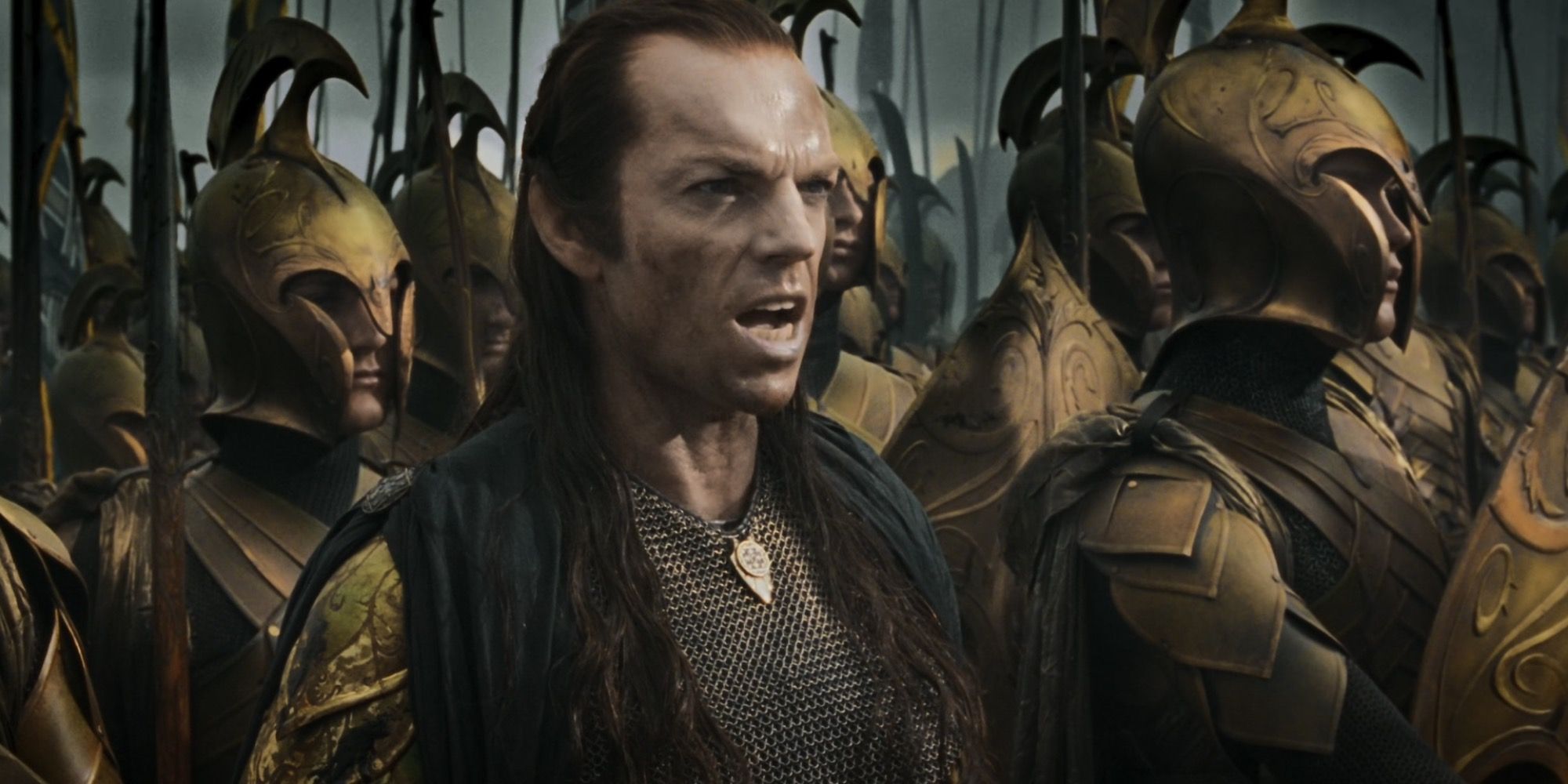 Elrond commands the elves in the Last Alliance 