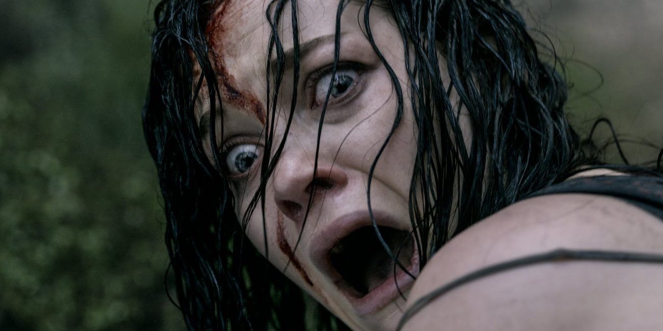 Mia (Jane Levy) screaming in Evil Dead 2013