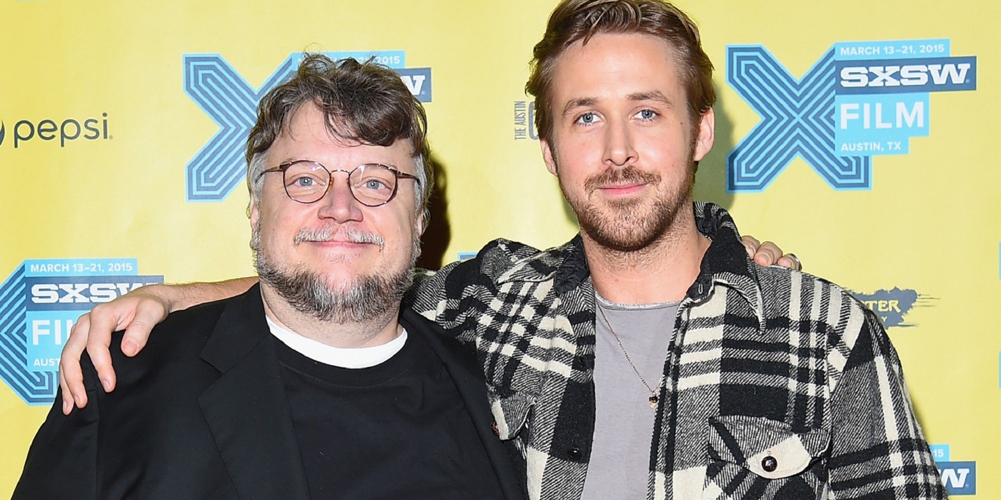 Guillermo Del Toro and Ryan Gosling together at SXSW Film Festival.