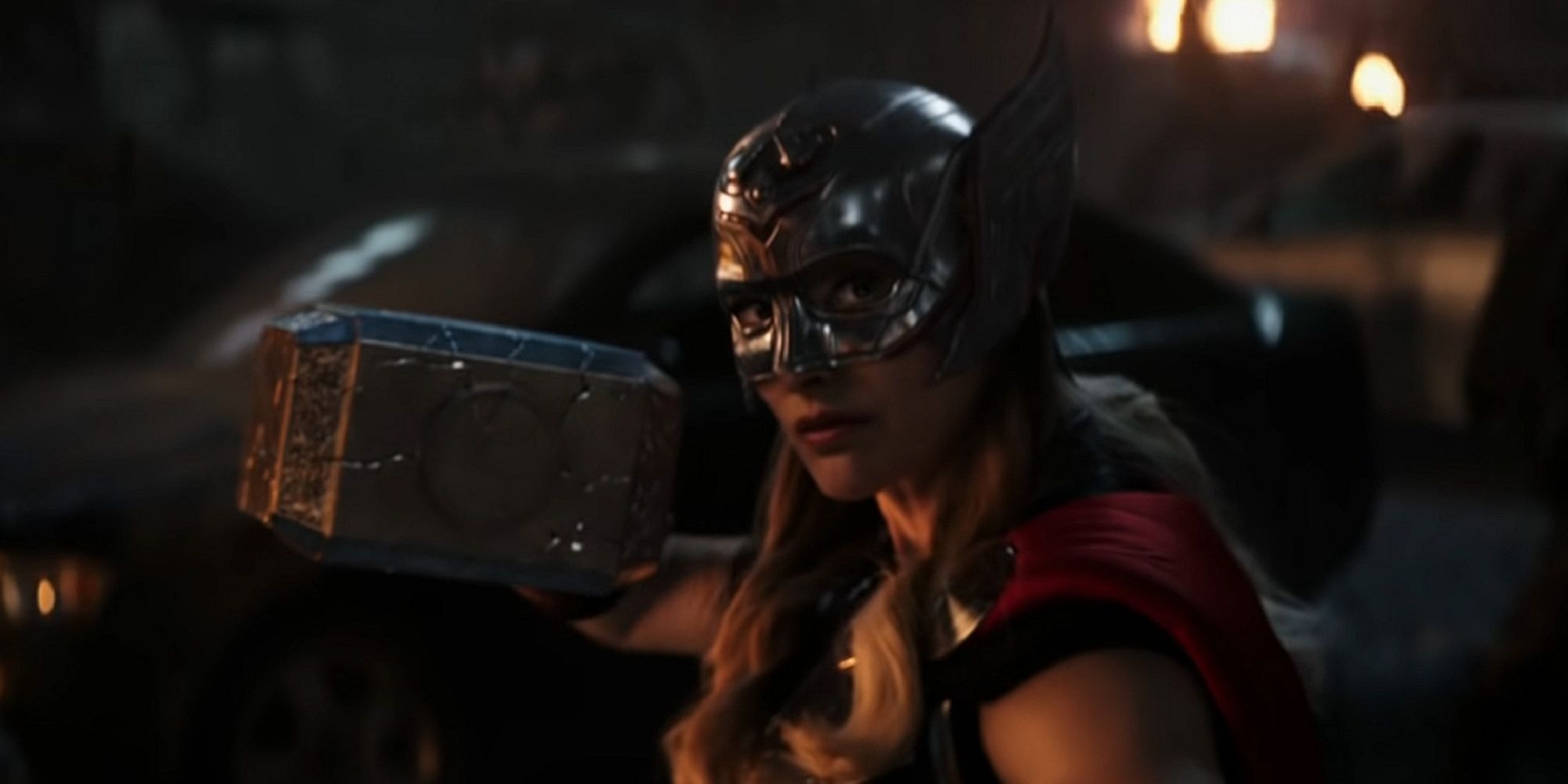 Jane Foster wielding Mjolnir