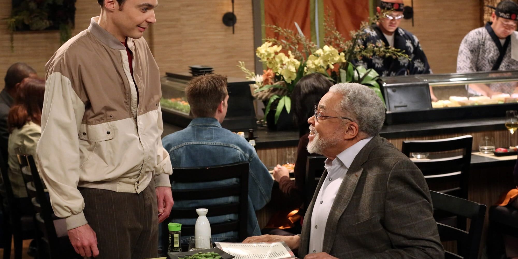 Jim Parsons and James Earl Jones in The Big Bang Theory 
