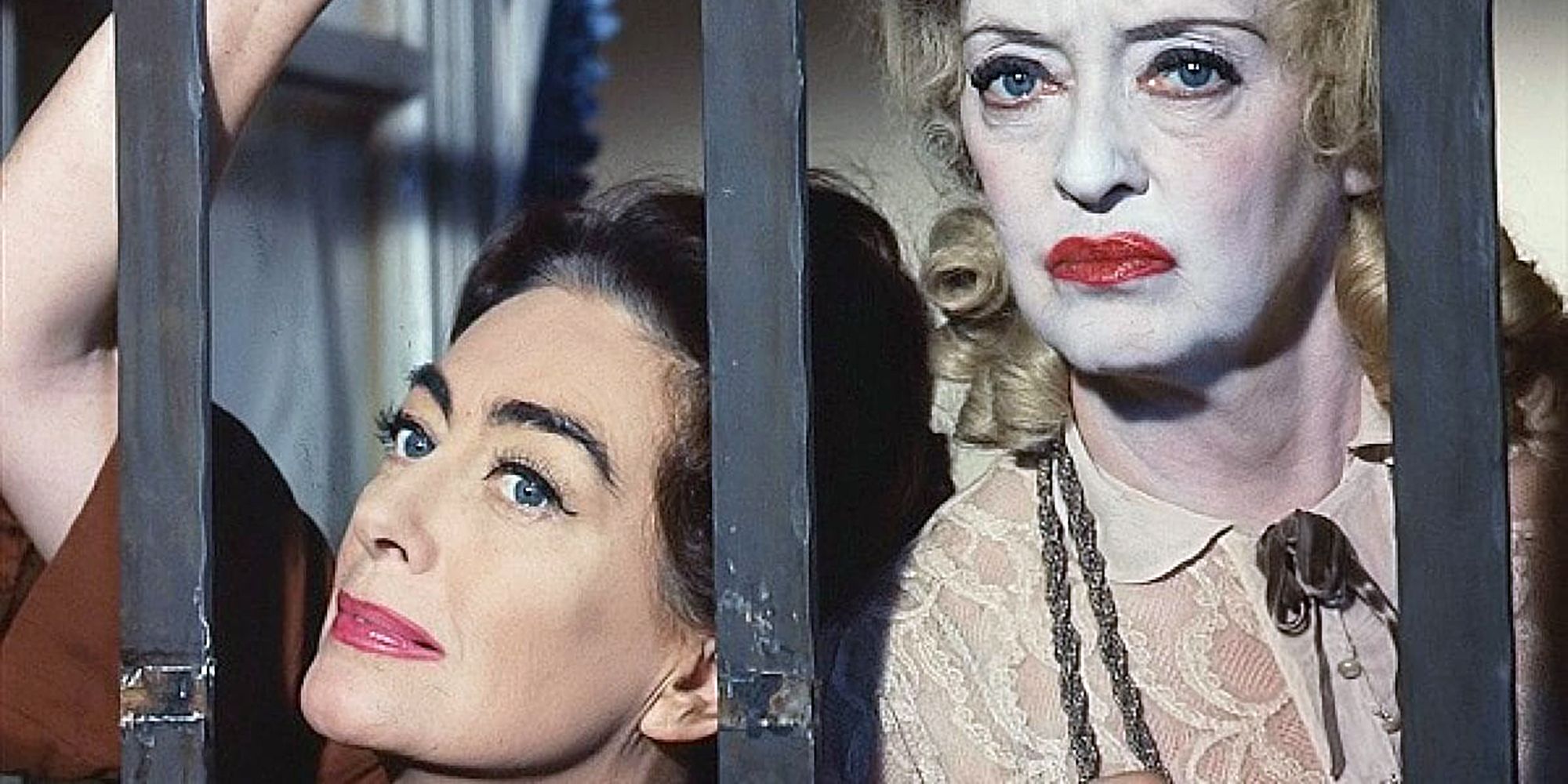 Joan Crawford and Bette Davis as Blanche and Jane Hudson in 'What Ever Happened to Baby Jane?'