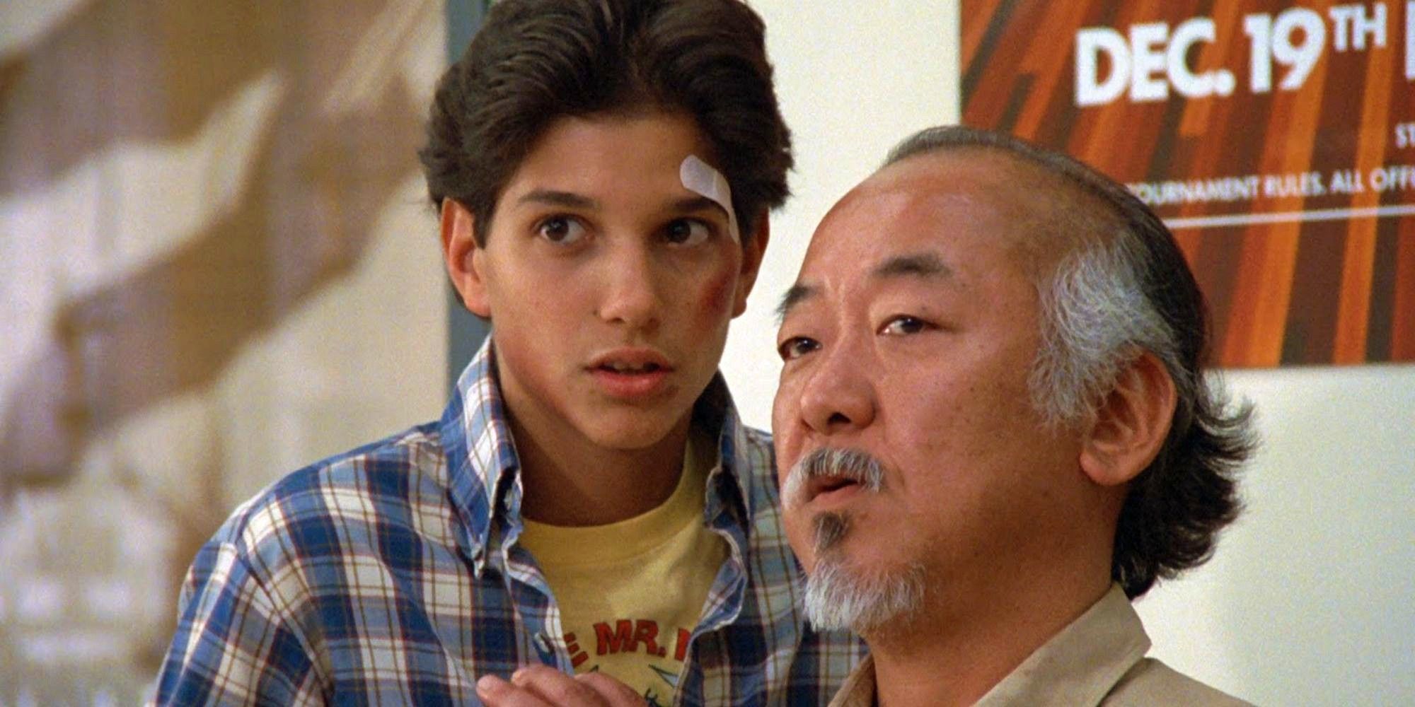 رالف ماسيو وبات موريتا في فيلم The Karate Kid