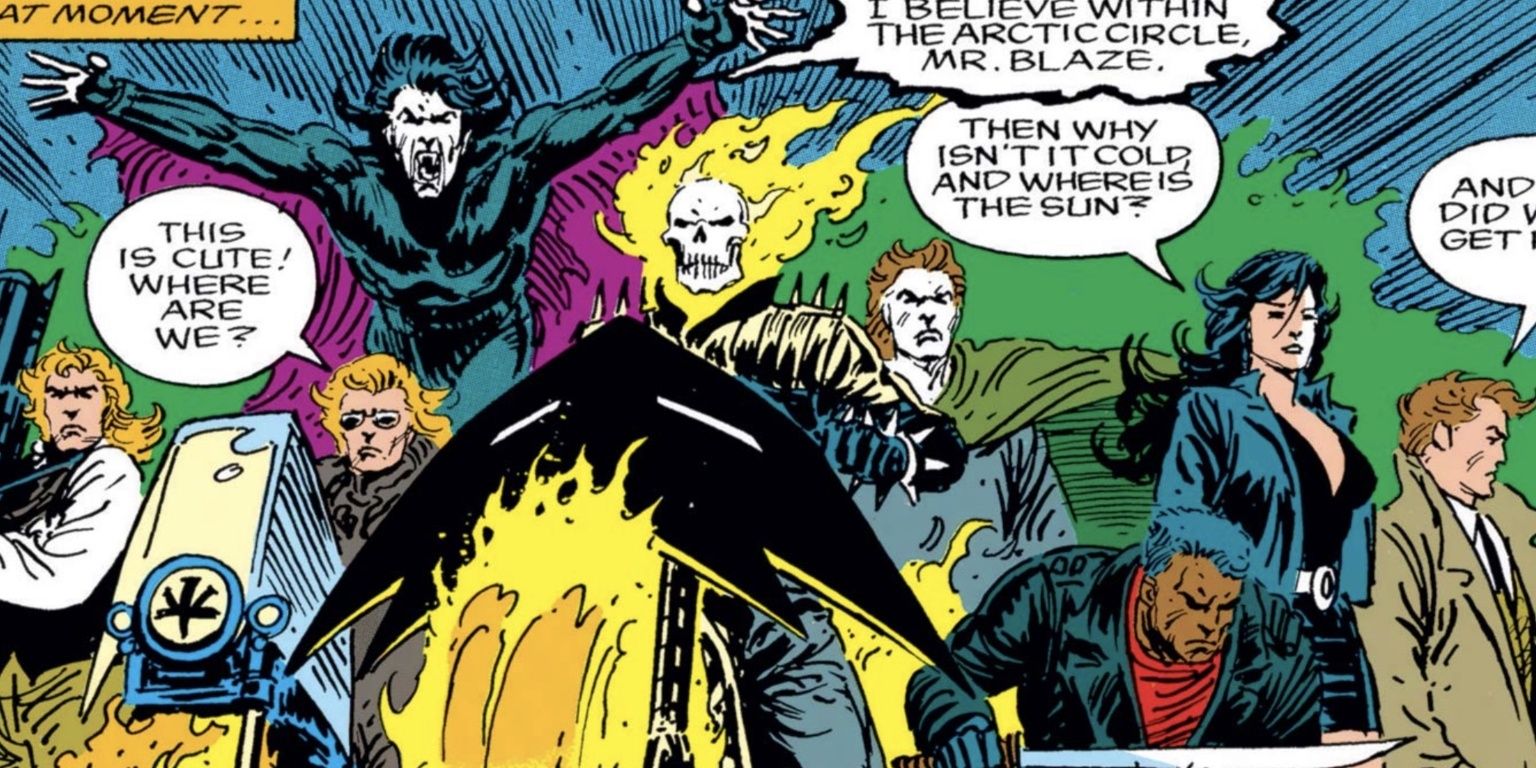 Comic Panel of Marvel's Midnight Sons