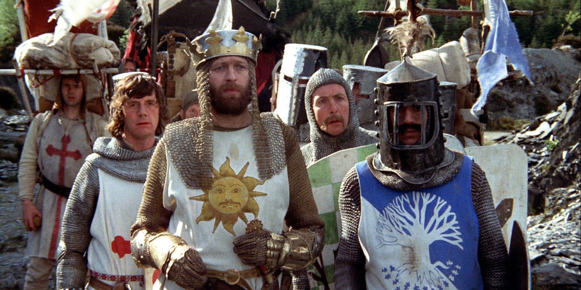 A group of knights in Monty Python and the Holy Grail