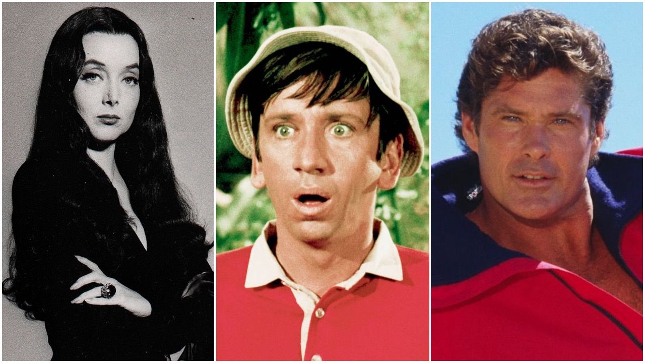 Morticia Addams in The Addams Family, Gilligan in Gilligan's Island and Mitch Buchannon in Baywatch