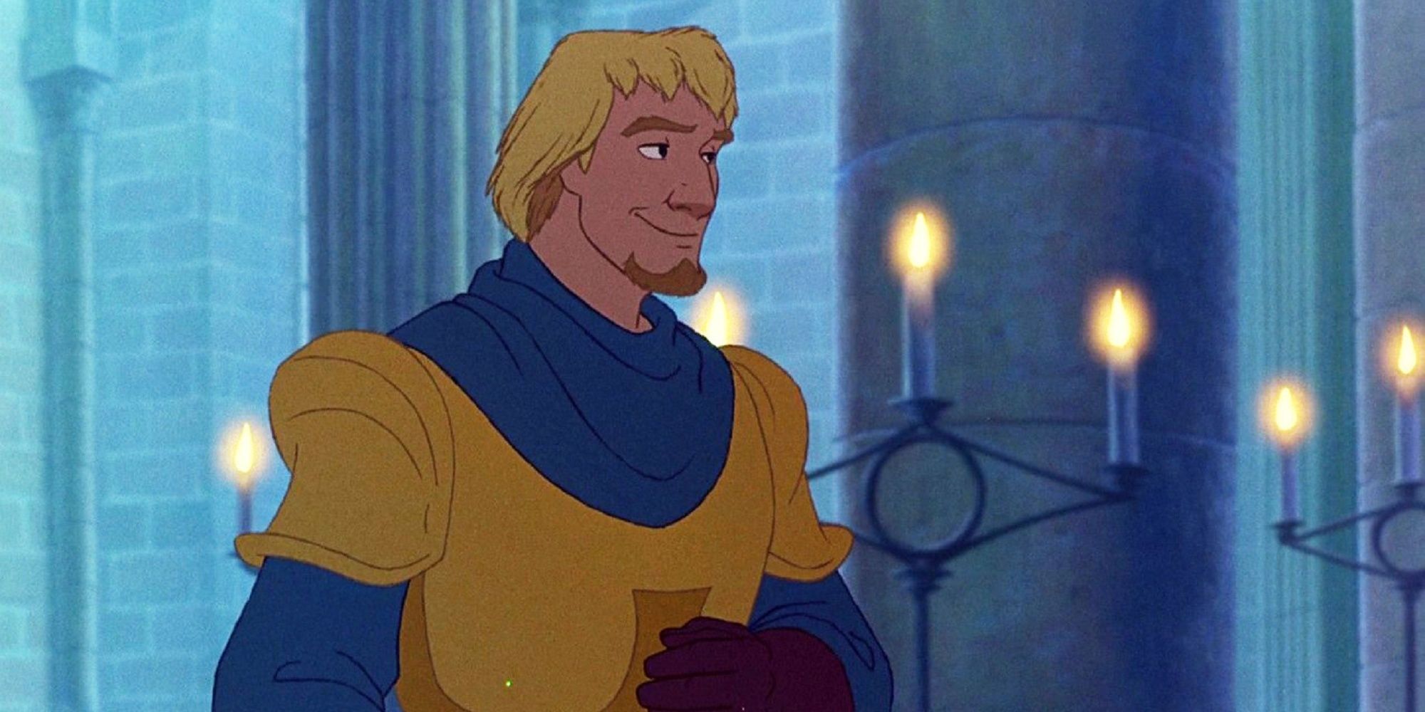 Captain Phoebus inside the cathedral in The Hunchback of Notre Dame.
