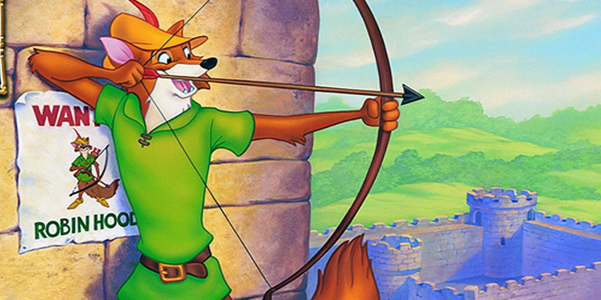 Robin Hood with his bow and arrow