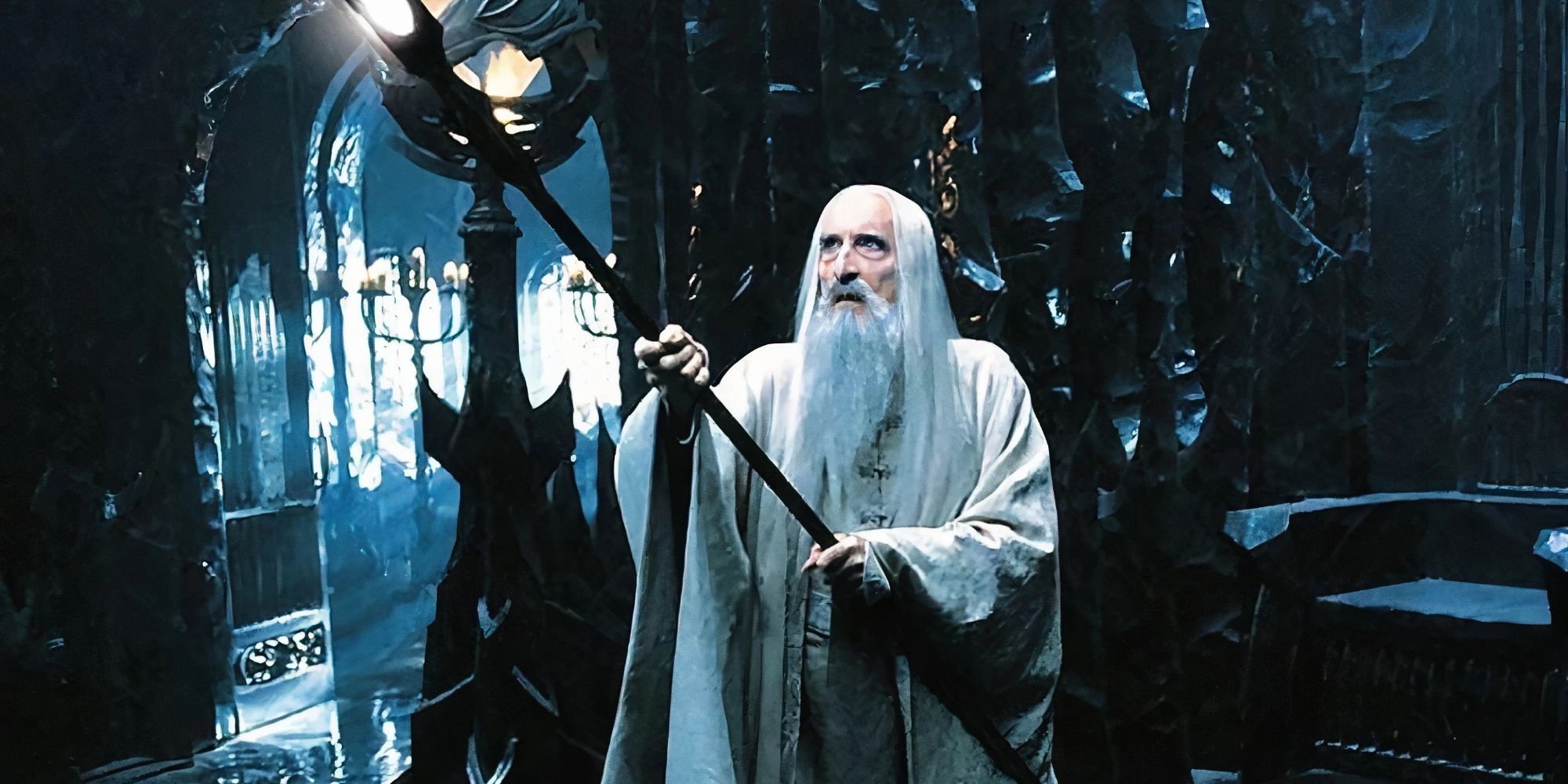 Christopher Lee as Saruman in Lord of the Rings