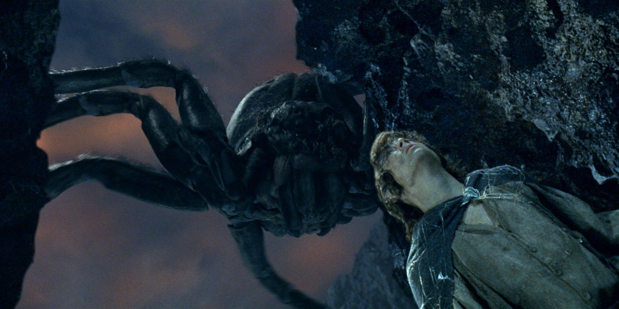 Shelob lurking over Frodo