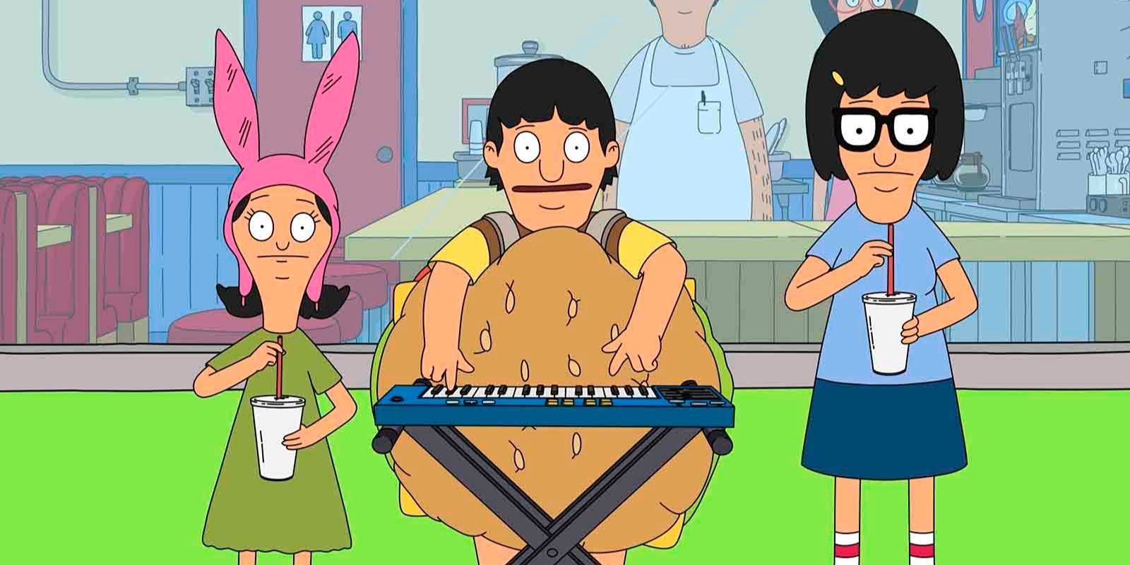 bob&rsquo;s burgers itty bitty ditty committee gene tina louise burgers and fries