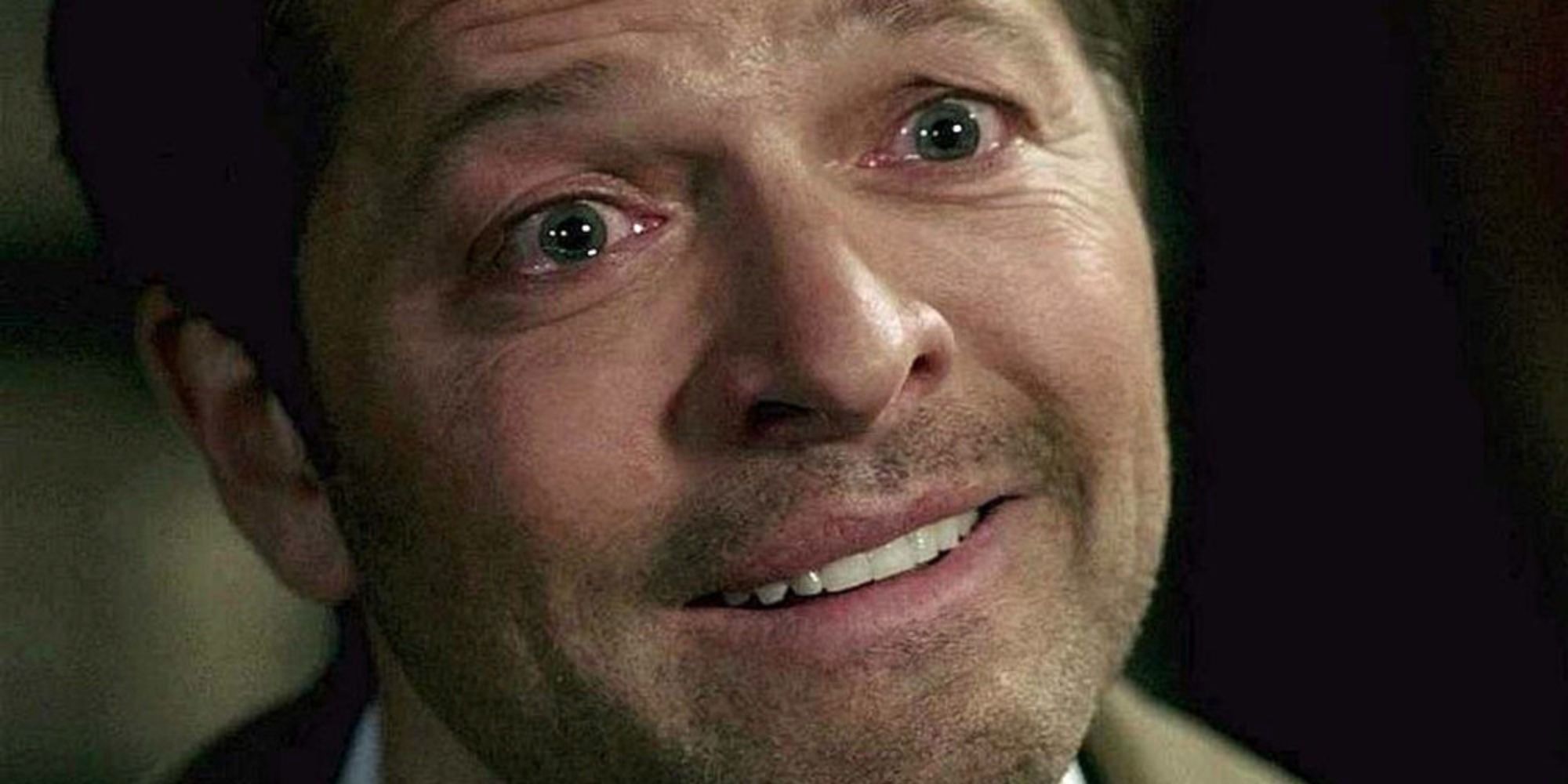 Castiel crying just before the empty takes him.
