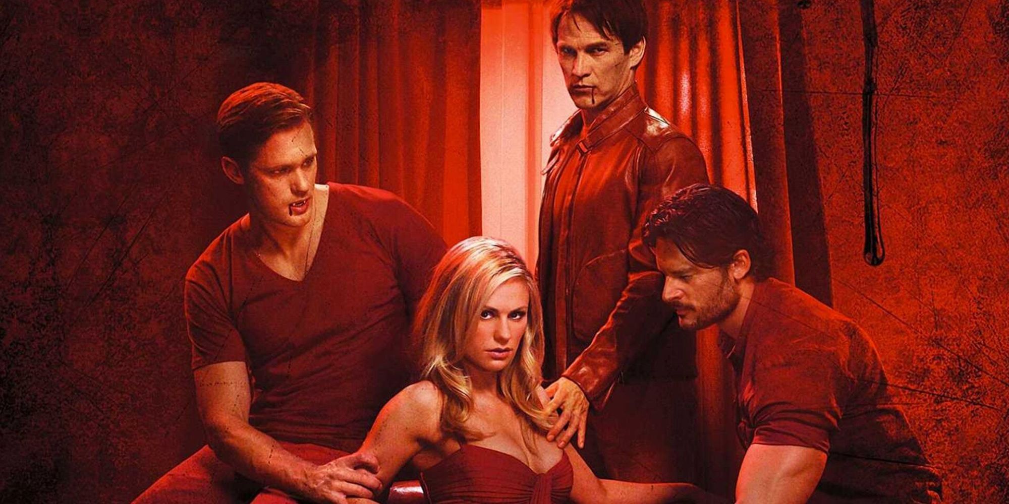 Eric, Sookie, Bill e Alcide em True Blood