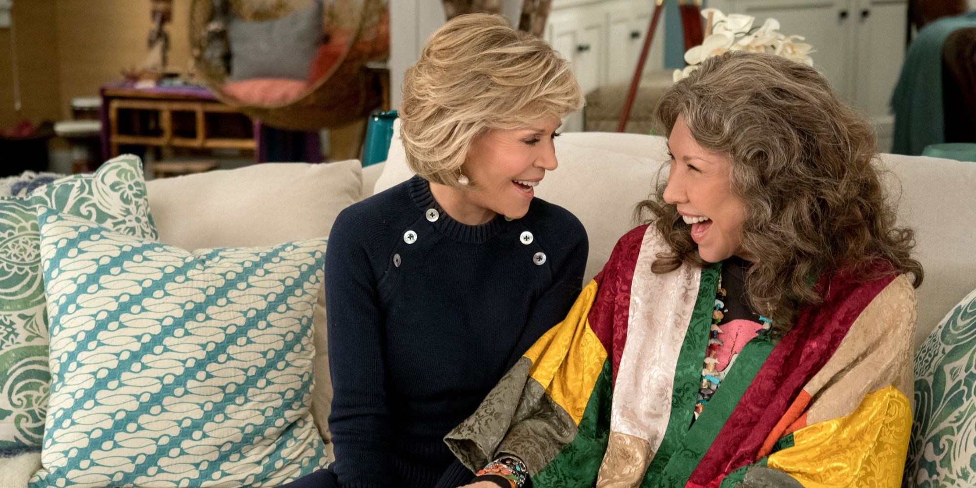 grace and frankie laughing 
