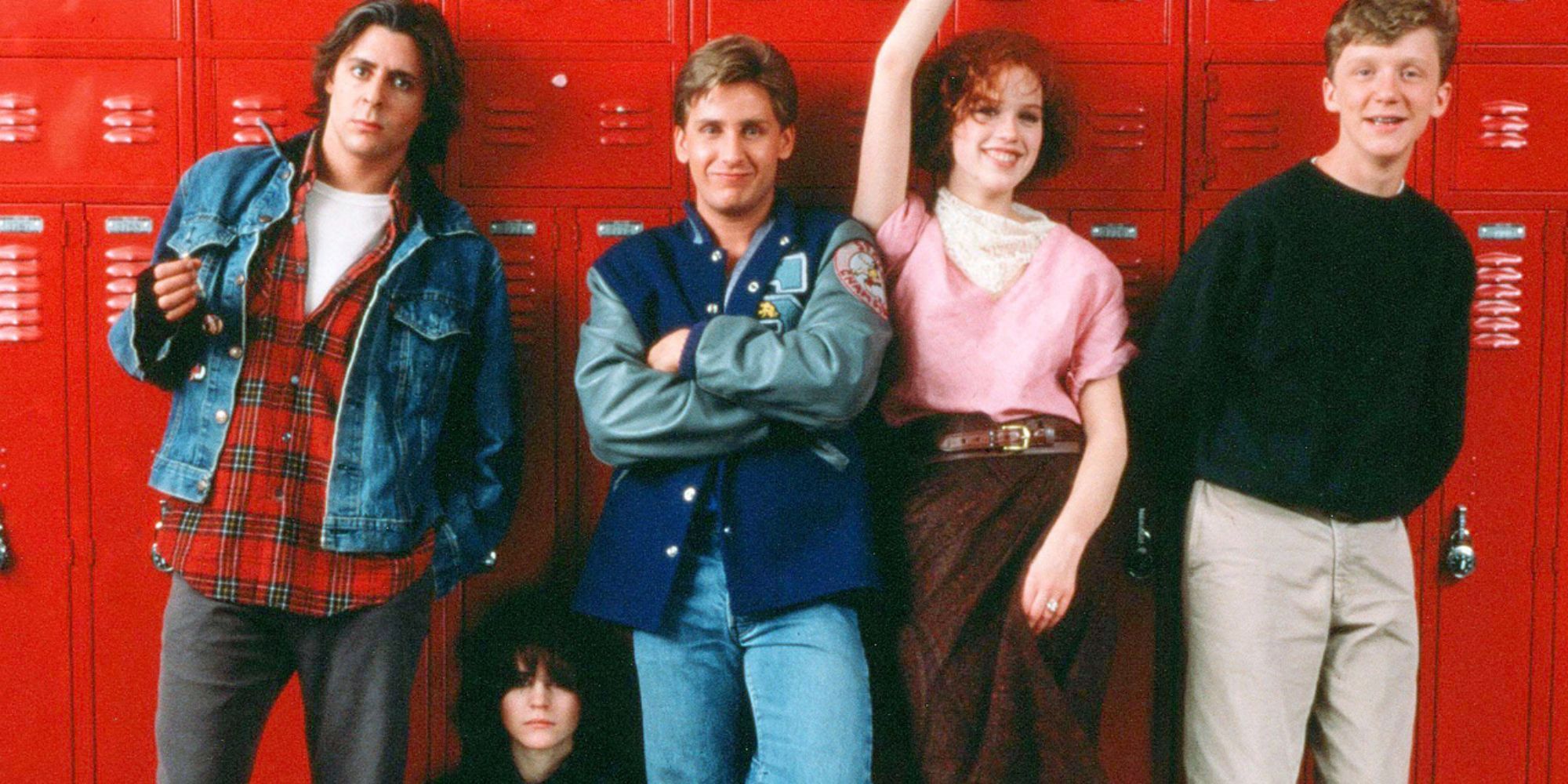 Emilio Estevez, Molly Ringwald, Judd Nelson, Ally Sheedy, and Anthony Michael Hall in 'The Breakfast Club'