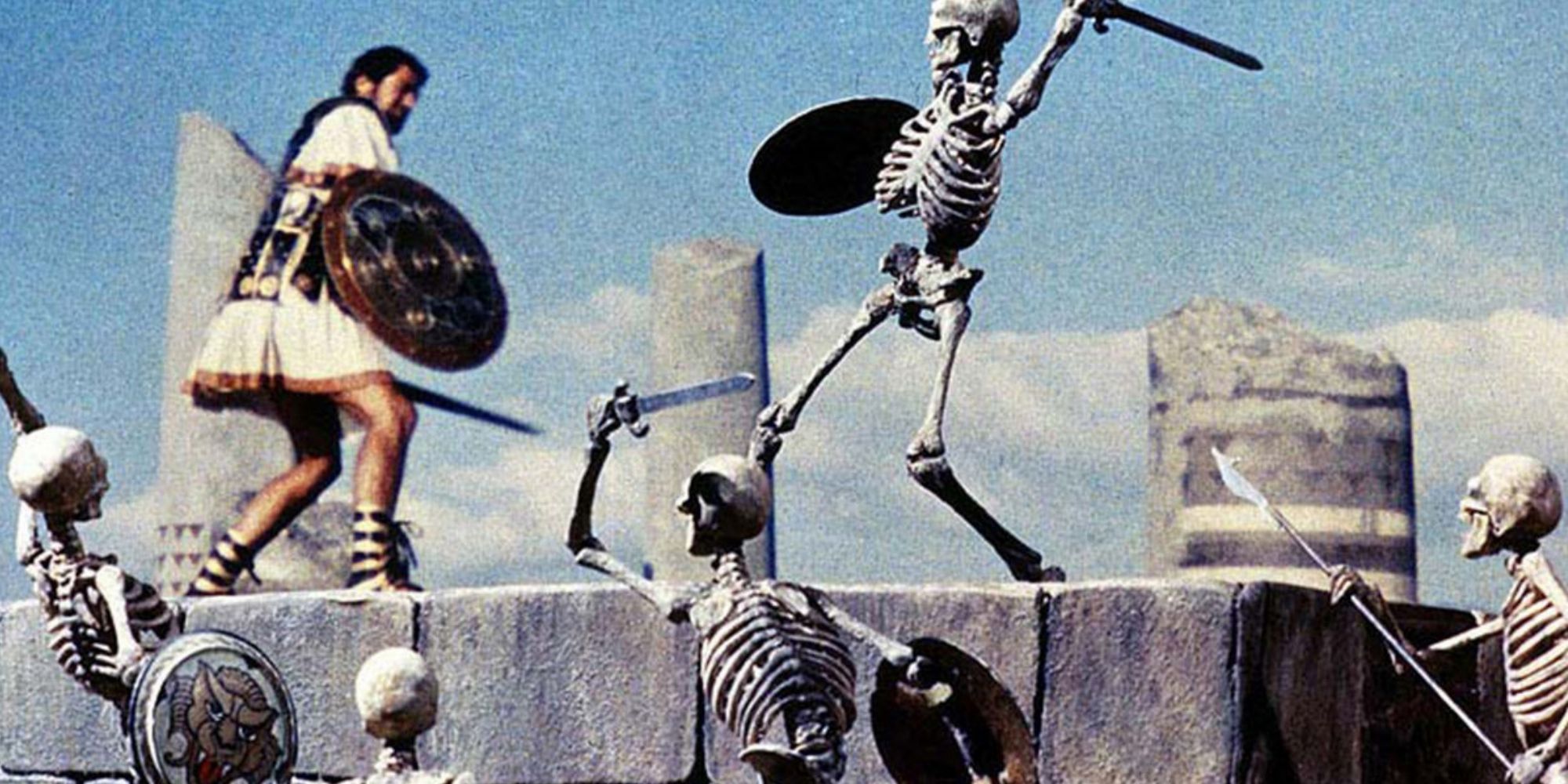 A luta dos Argonautas com os guerreiros mortos-vivos é uma das lutas mais famosas do cinema