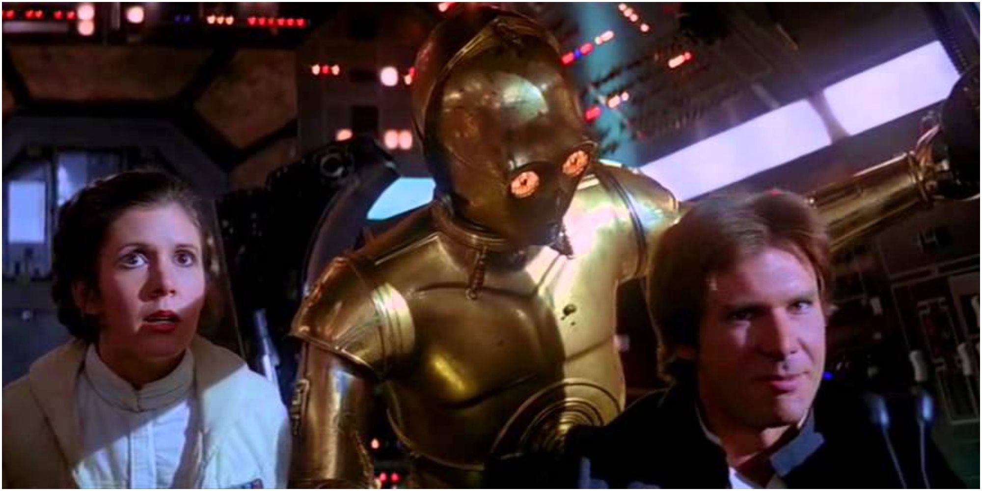 C3P0 tells Han Solo the odds of trying to navigate an asteroid field 