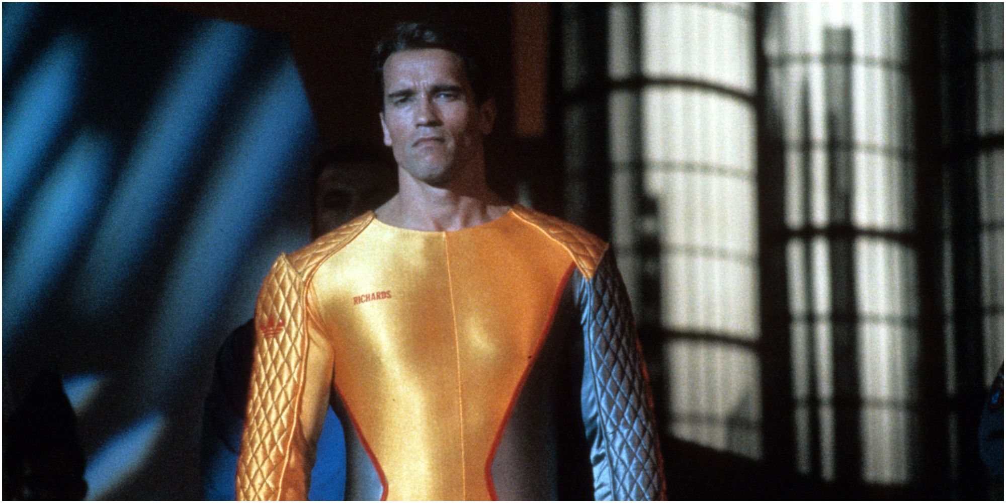 Arnold Schwarzenegger as Ben Richards in The Running Man 