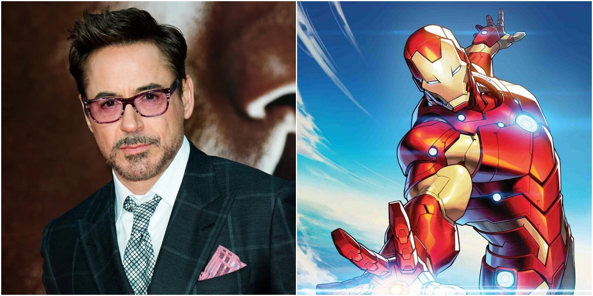 Robert Downey Jr. and Iron Man in the comics