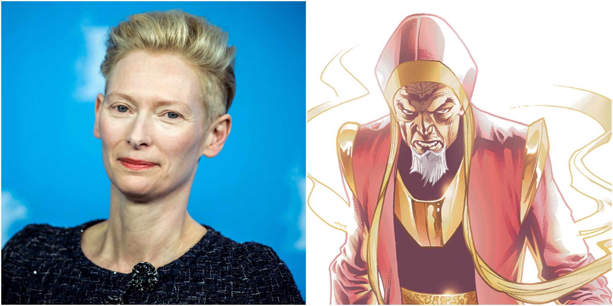 Tilda Swinton and the Ancient One in the comics