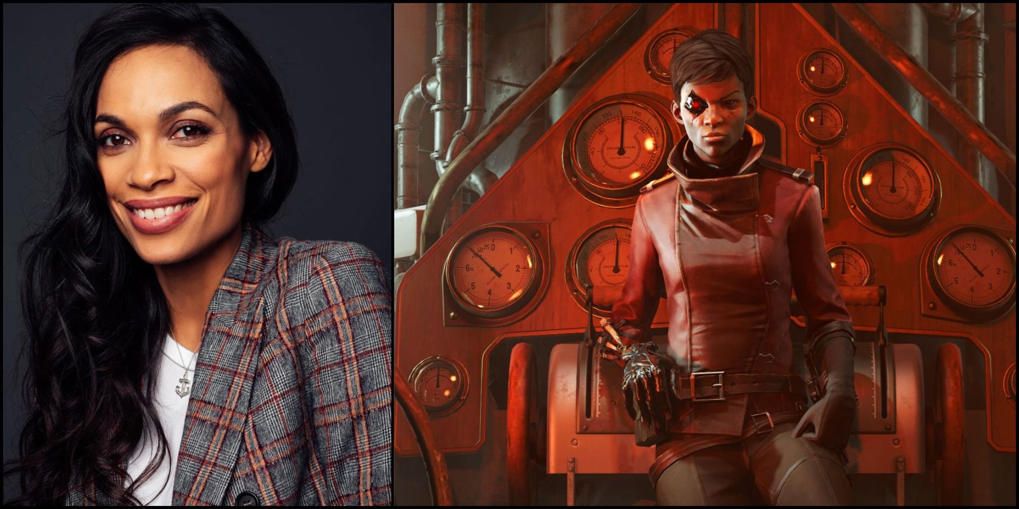 Rosario Dawson voices the mysterious boat captain Meagan Foster in 'Dishonored 2'