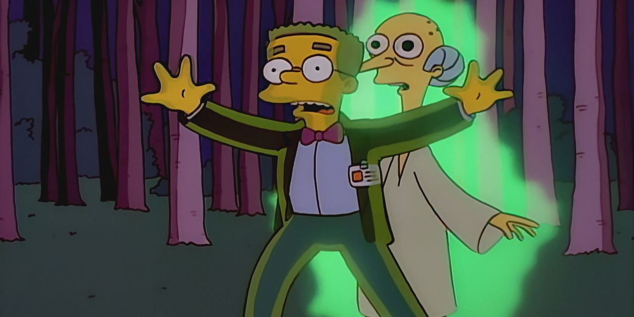 simpsons season eight xfiles smithers and glowing mr burns