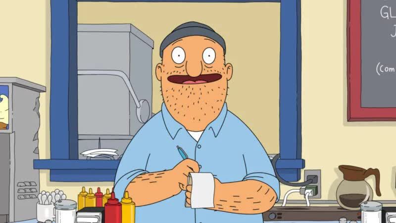 teddy, taking an order, bobs burgers