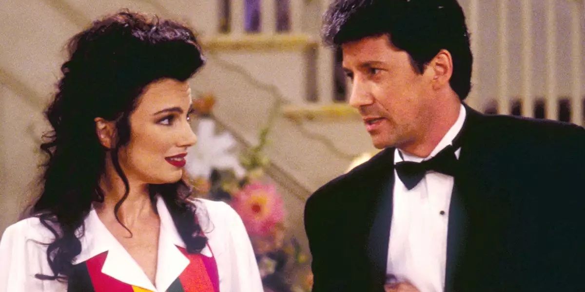 Fran Drescher and Charles Shaughnessy in The Nanny
