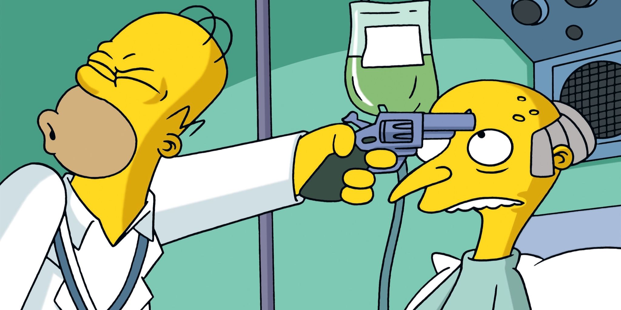 who shot mr burns part two homer hospital gun to mr burns head