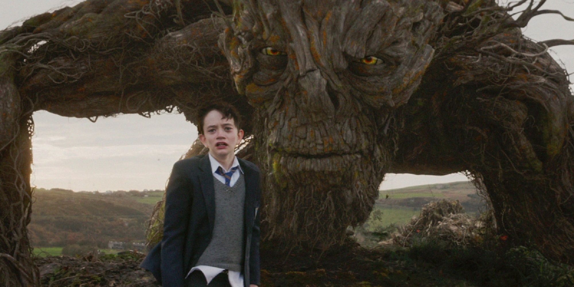 Conor and the Monster in A Monster Calls.