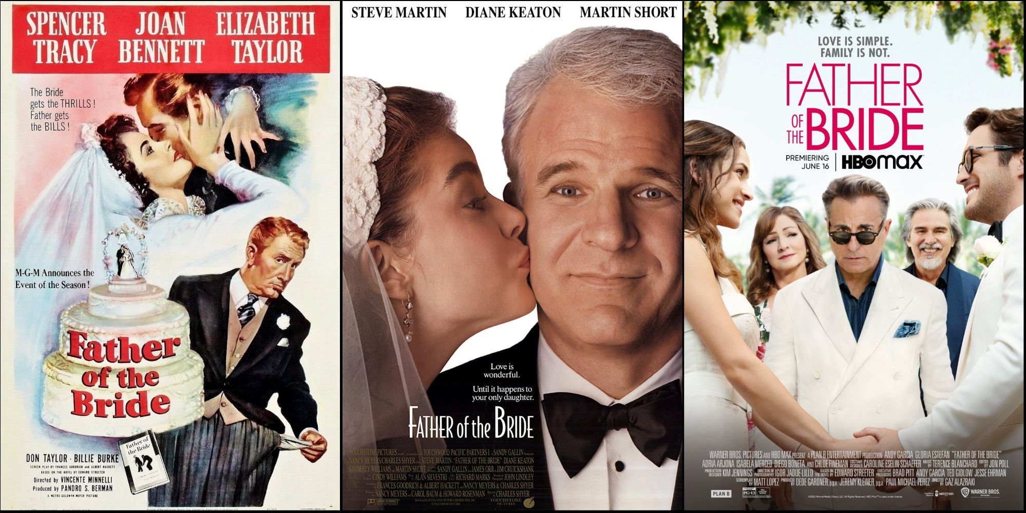 father of the bride remakes movie posters tracy spencer steve martin andy garcia