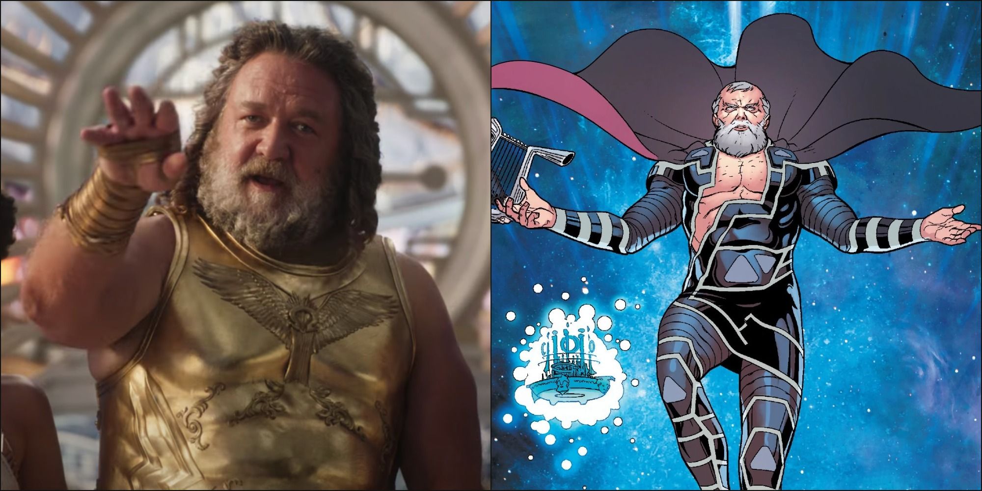 MCU Zeus vs Marvel Comics Zeus 