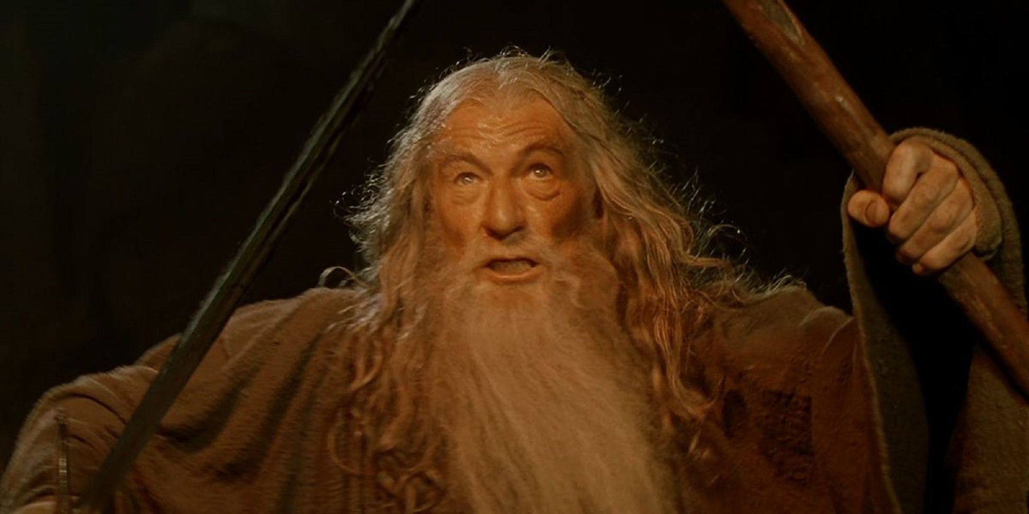 Gandalf shouting "You shall not pass" at the Balrog in Moria.