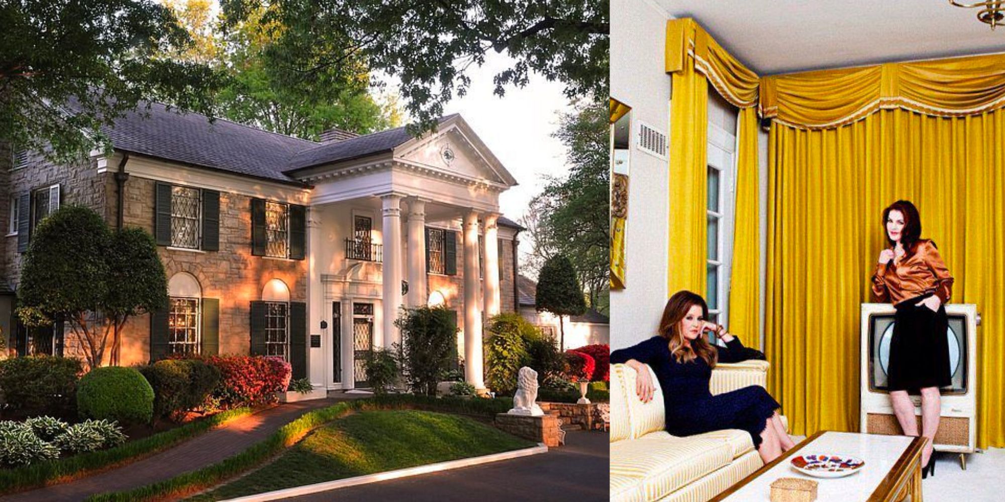 Graceland, Lisa Marie and Priscilla Presley in their home