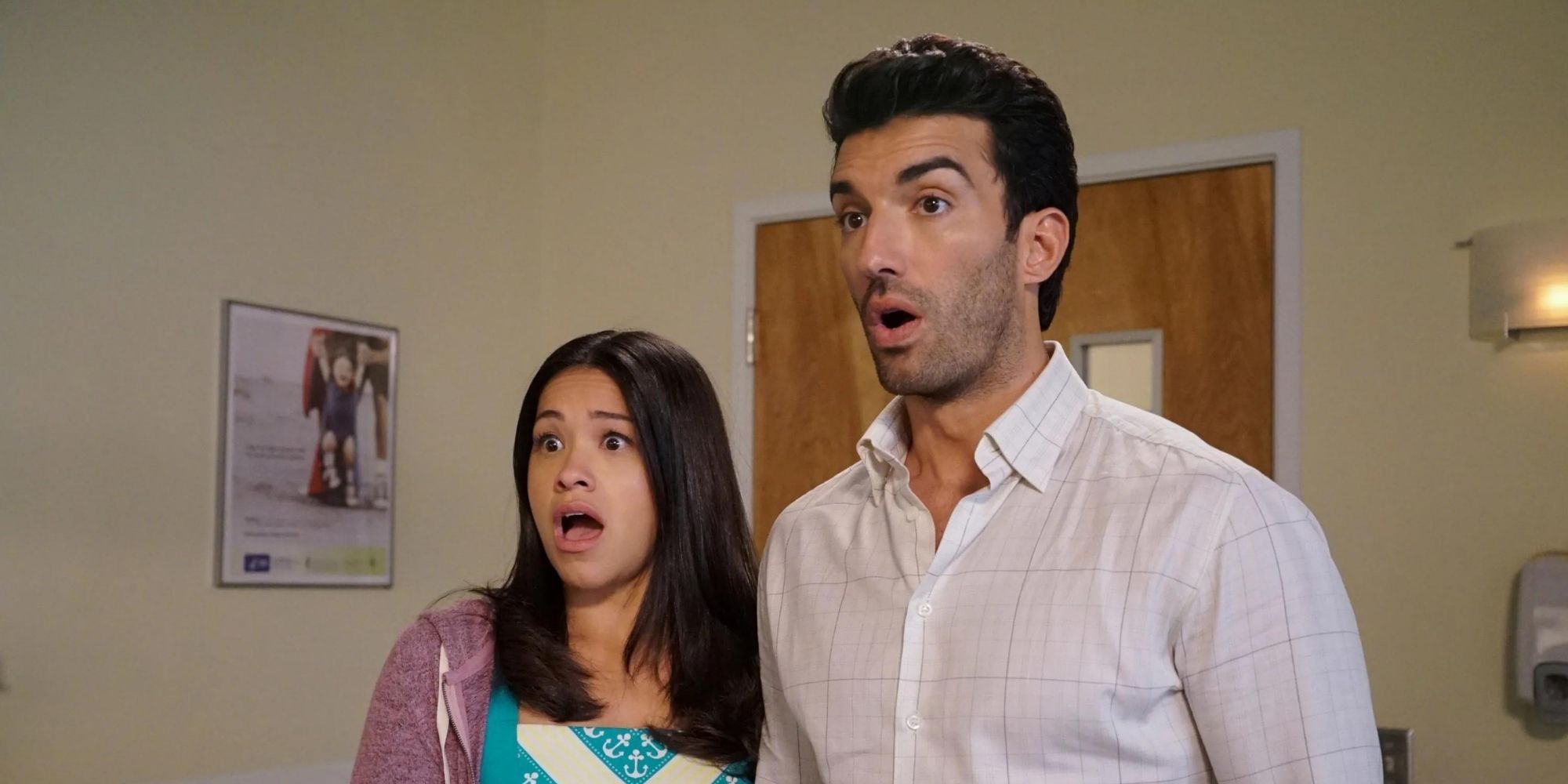 Jane and Rafael from Jane The Virgin standing together