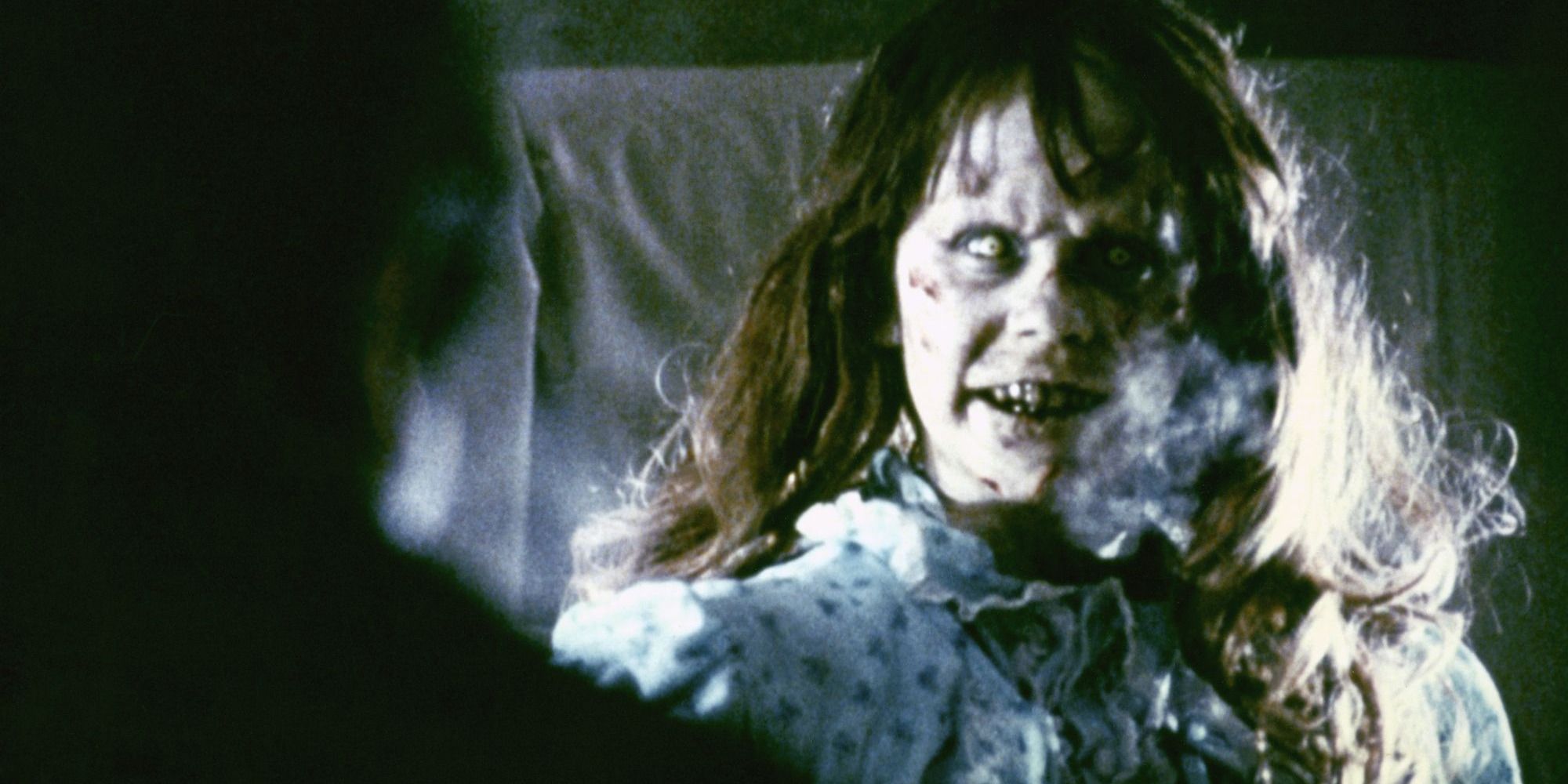 A possessed and disfigured Regan (Linda Blair) in 'The Exorcist'