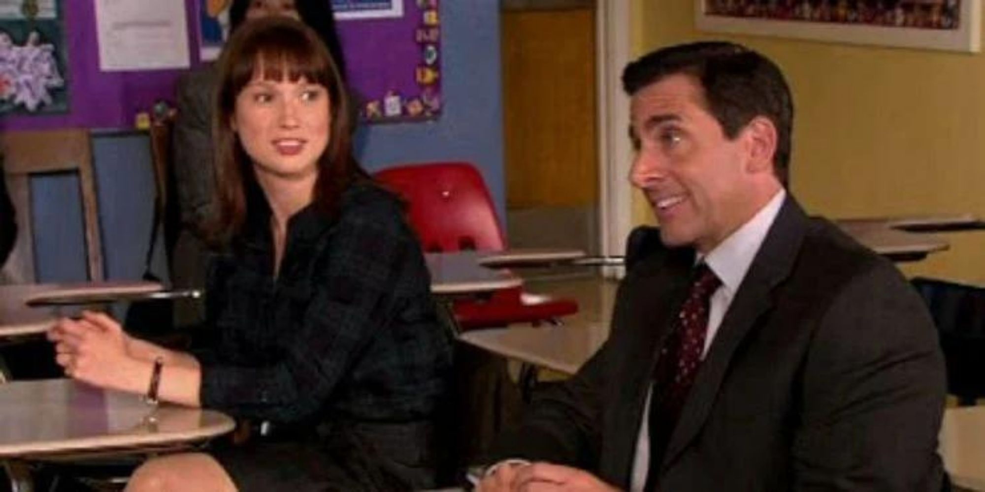 Michael and Erin from The Office at a high school