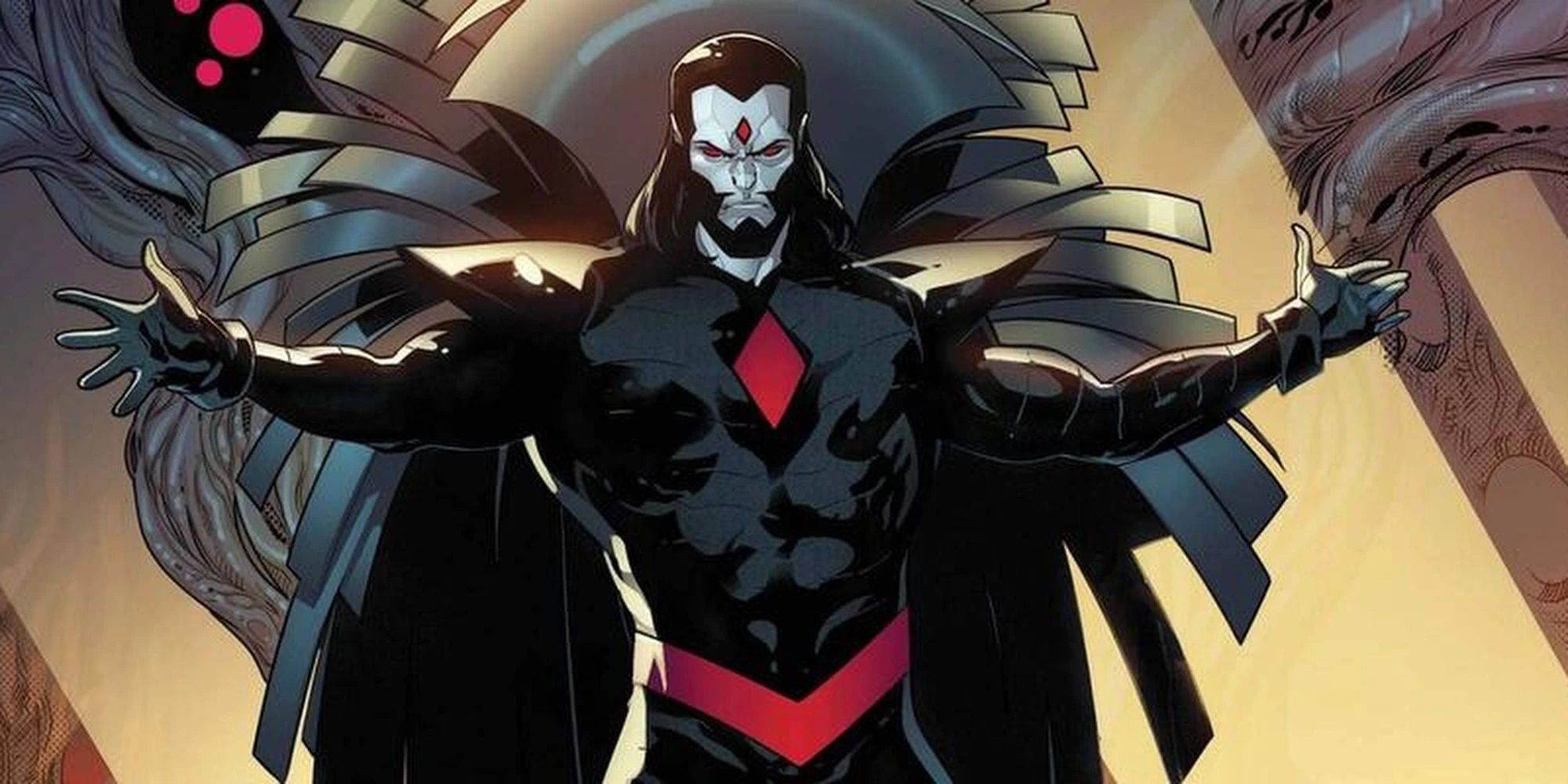 Mister Sinister holding out his arms in the pages of Marvel Comics