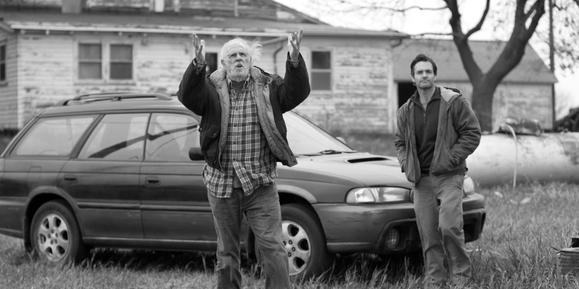 Bruce Dern and Will Forte as Woody and David Grant in Nebraska