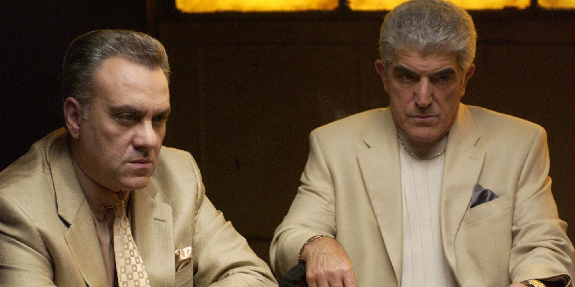 Phil in sopranos with johnny sack at sitdown 