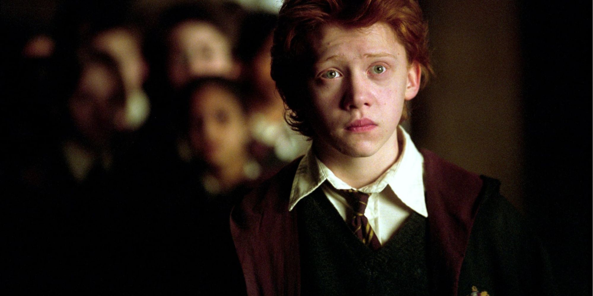 Ron Weasley looking worried in Harry Potter and the Prisoner of Azkaban