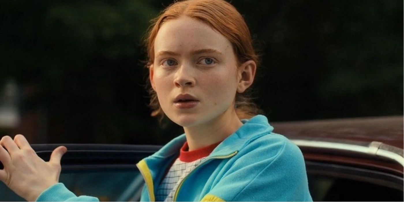 Sadie Sink as Max Mayfield getting into her stepbrother Billy's car in Stranger Things