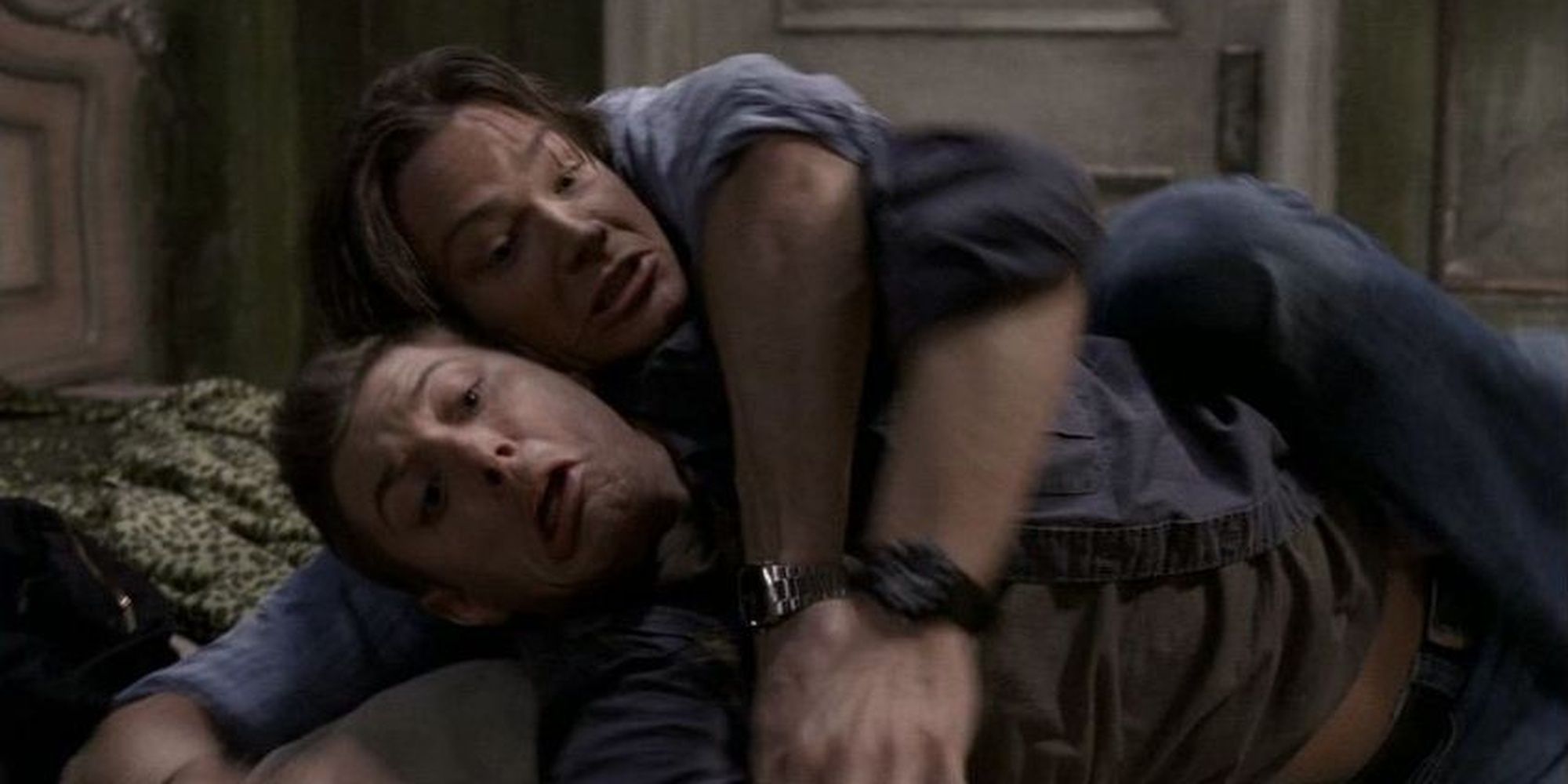 Sam and Dean winchester wrestling