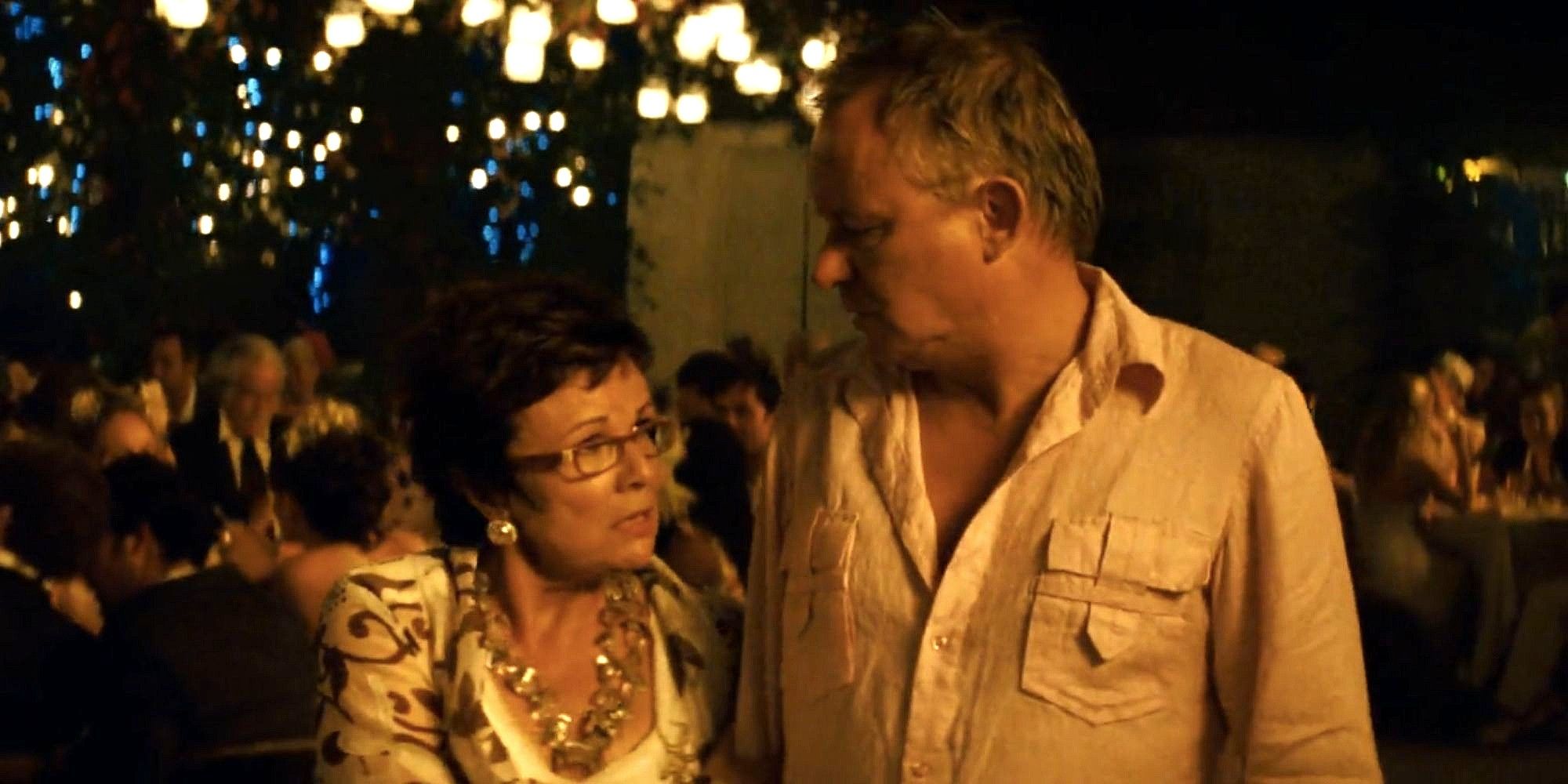 Julie Walters and Stellan Skarsgård singing Take A Chance On Me in Mamma Mia!