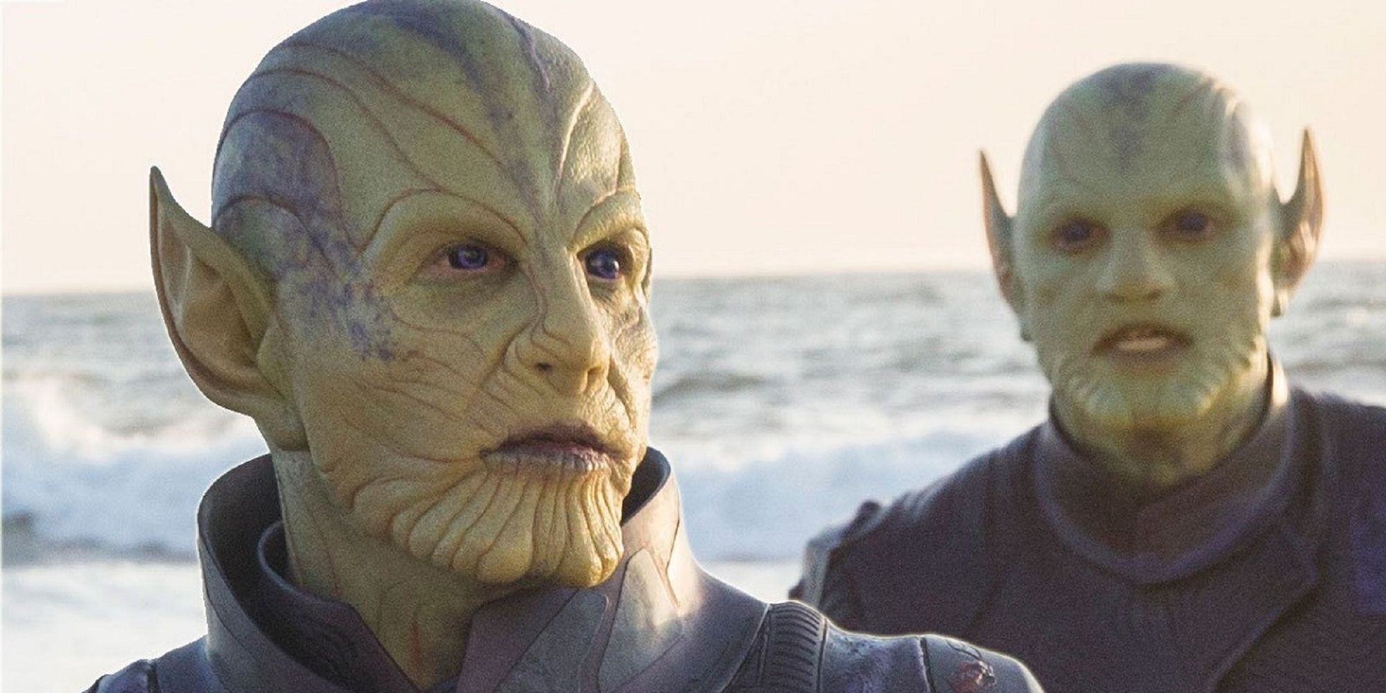 The Skrulls arriving at a beach