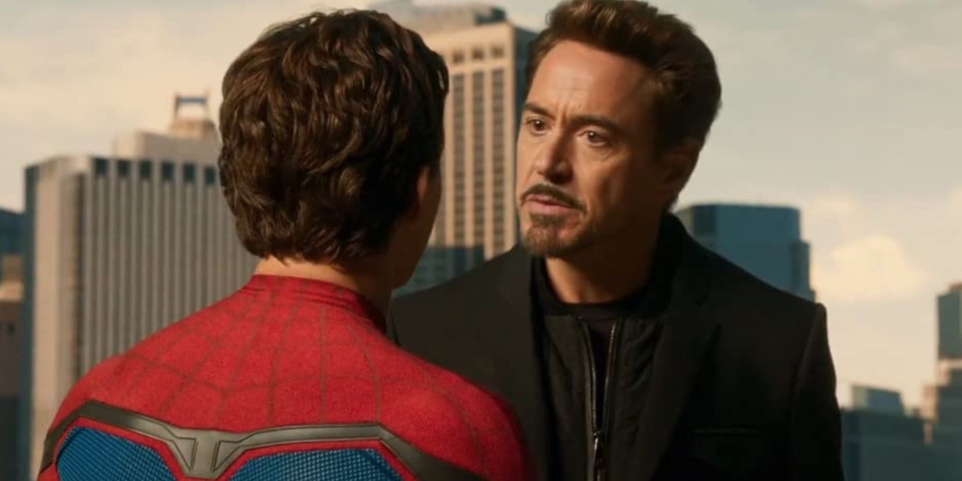 Robert Downey Jr. and Tom Holland in 'Spider-Man: Homecoming'