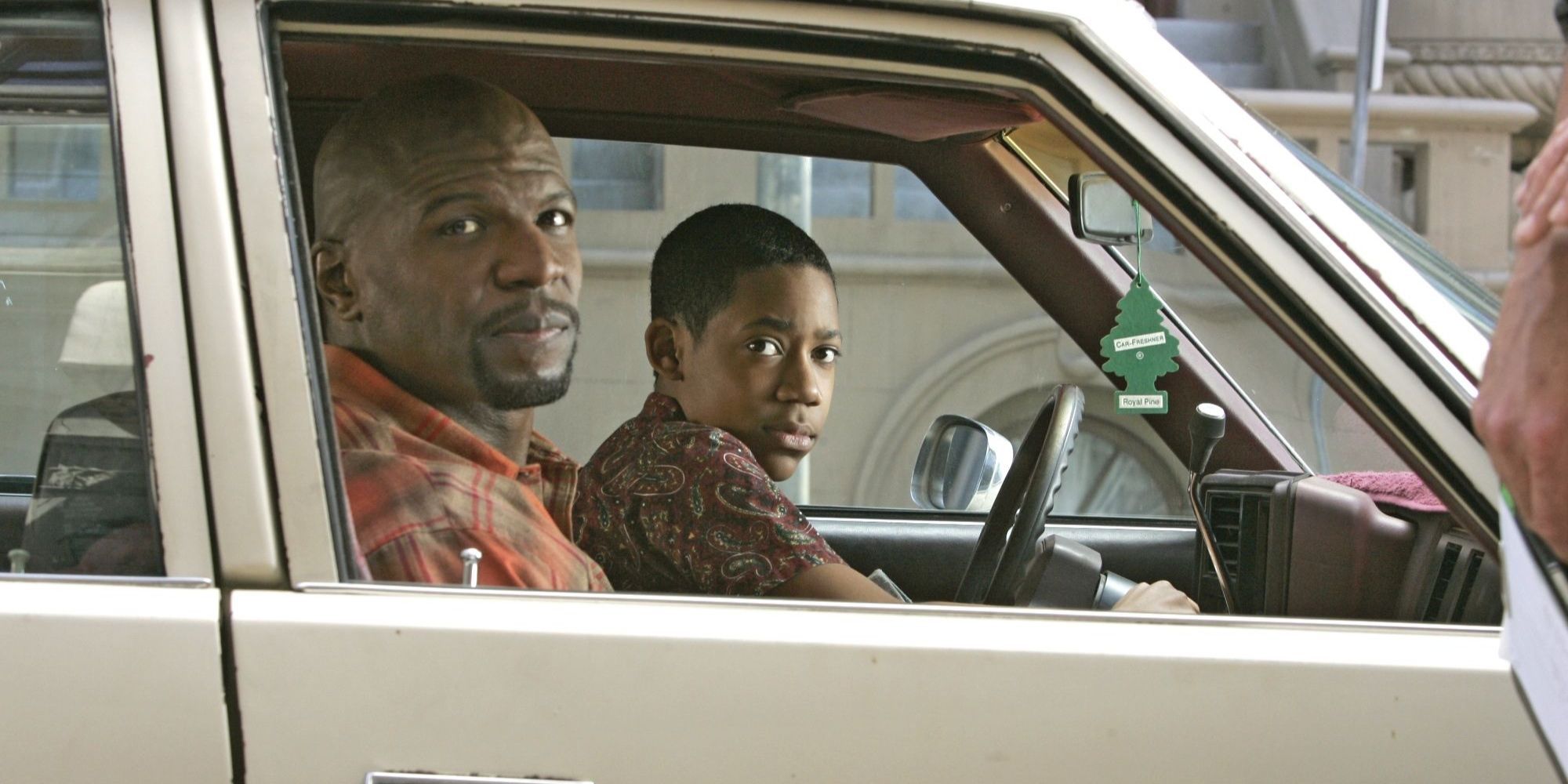 Terry Crews from Everybody Hates Chris sitting in a car