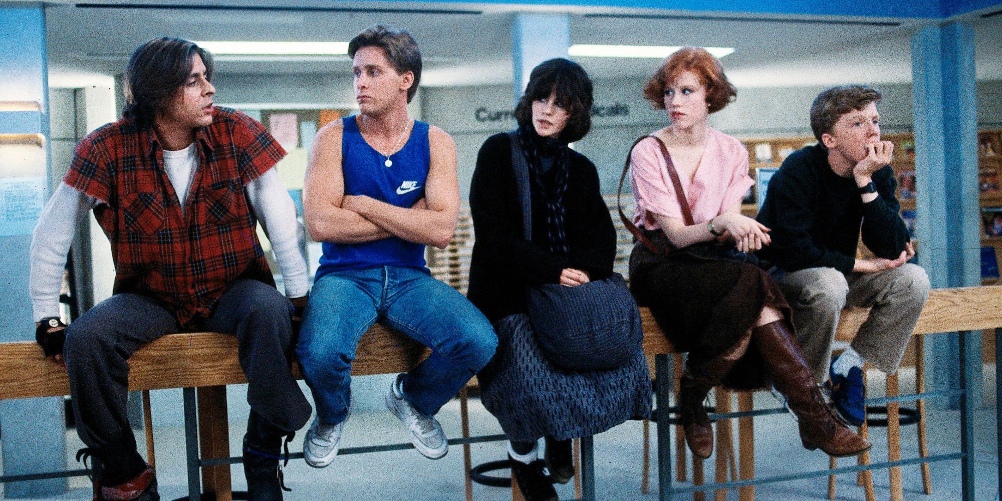 Five students waiting in detention in The Breakfast Club