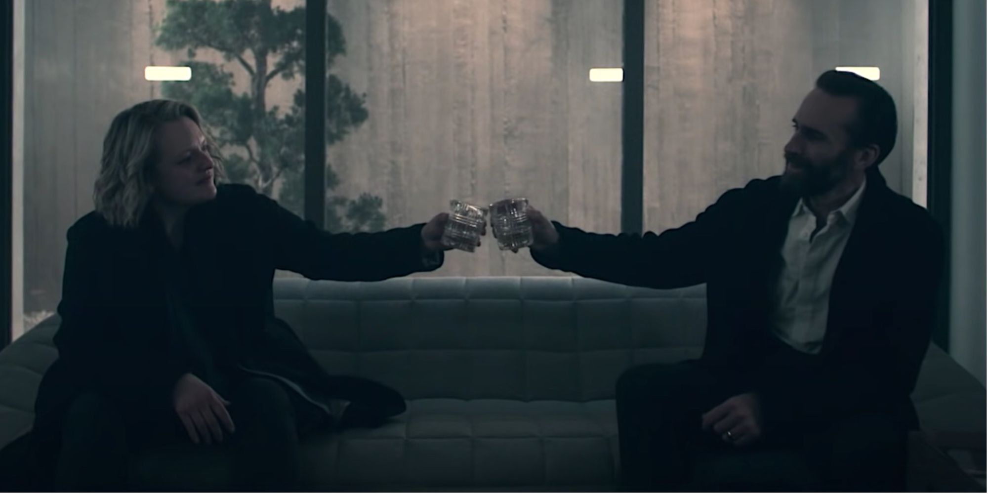 Fred and June cheers in reminiscence of their former life